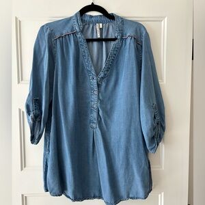 Chambray Flowy Shirt